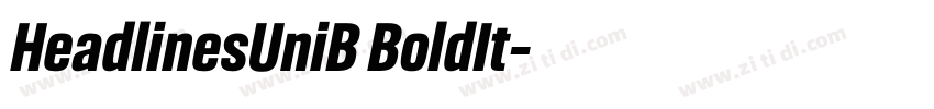 HeadlinesUniB BoldIt字体转换